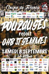 Coupe de France - PVHB reçoit  OHB St Gemmes. Le samedi 8 septembre 2018 à Pouzauges. Vendee.  19H00
